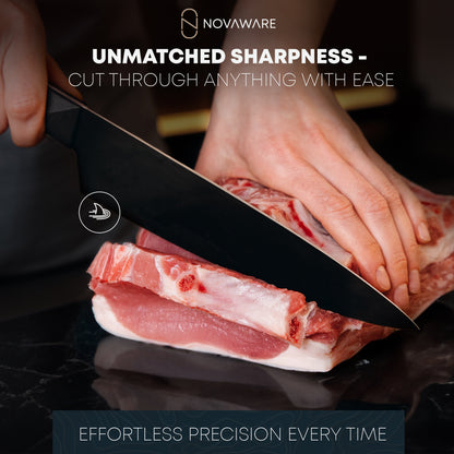 3-in-1 Magnetic Knife Block, 5 Piece Knife Set, Spice Rack Bundle