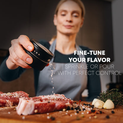 3-in-1 Magnetic Knife Block, 5 Piece Knife Set, Spice Rack Bundle